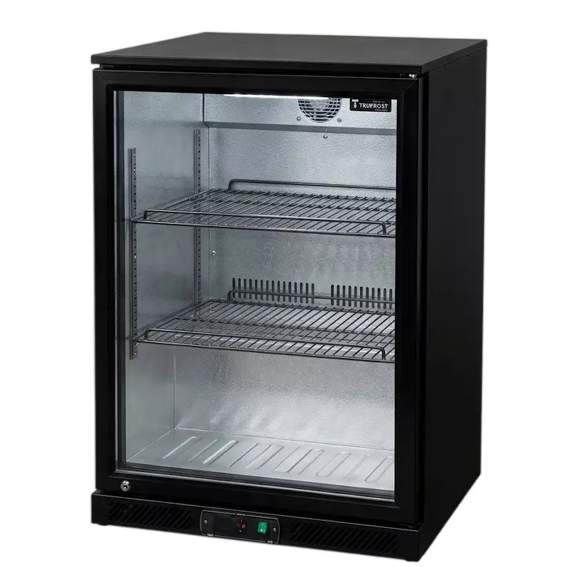 Trufrost 126 L Total Capacity Single Door Back Bar with Elegant Black Interiors 250 W Input Power and 2°C to 8°C Temperature Range, BBB-100