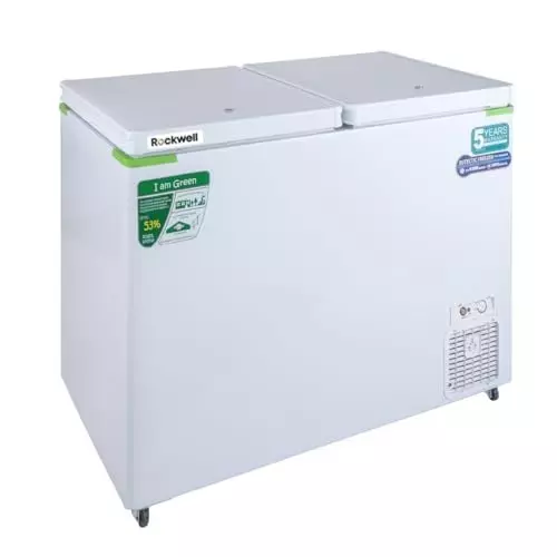 Rockwell 280 L Double Doors Convertible EUTECTIC Hard Top Deep Freezer White, GFR350DDET