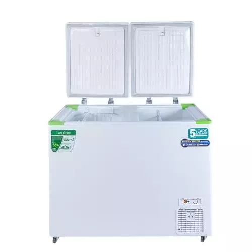 Rockwell 280 L Double Doors Convertible EUTECTIC Hard Top Deep Freezer White, GFR350DDET