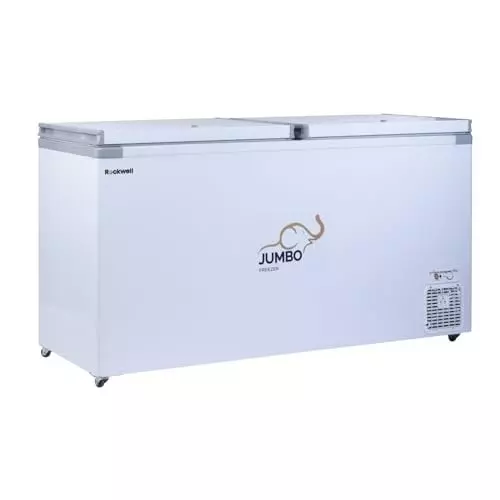 Rockwell 485 L Double Doors Convertible Jumbo Deep Freezer White, SFR550DDU