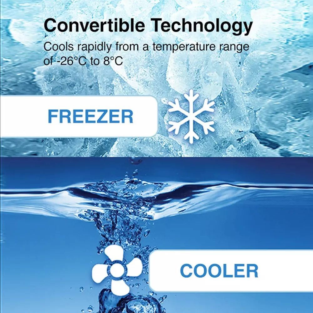ICE MAKE Copper Series Hard Top Deep Freezer 600 L Three Door Convertible, IHT650 TD