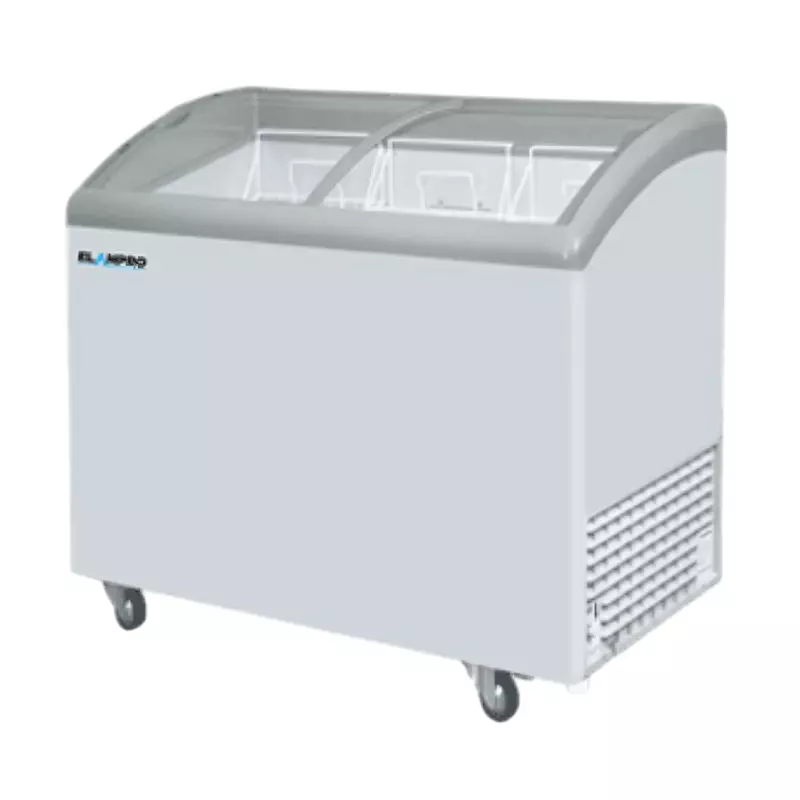 Elanpro Non-Convertible Curved Glass Top Freezer Capacity 255 L and Double Door, EKG 310DLG