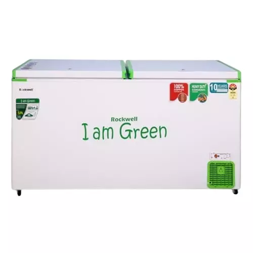Rockwell 465 L Double Doors Convertible Green Deep Freezer White & Green, GFR550DDUC