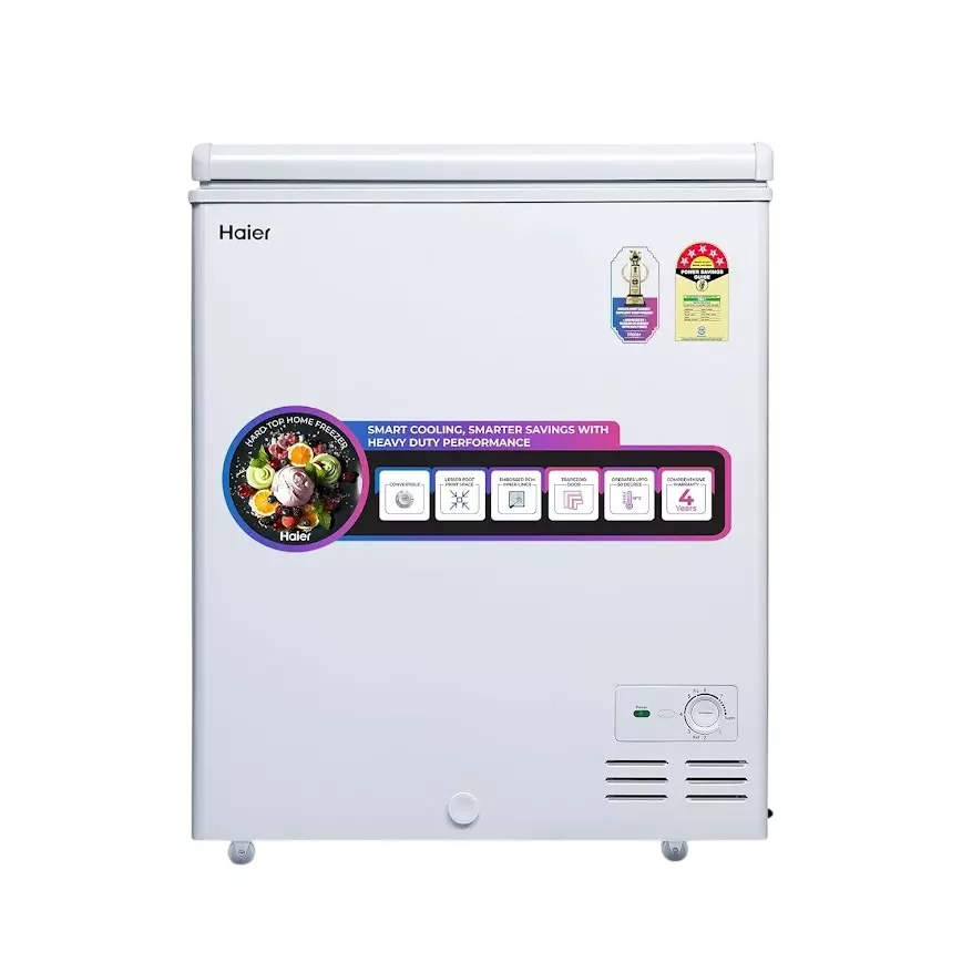 Haier Hard Top Chest Freezer/Cooler Single Door Convertible, HFC
