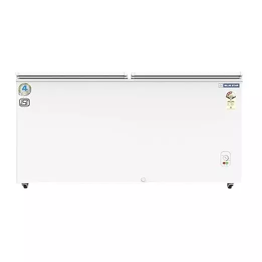 Blue Star 401 L Hard Top Deep Freezer Double Door Convertible Technology White Color with Heavy Duty Castors, CF3-400MPW