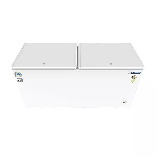 Blue Star 401 L Hard Top Deep Freezer Double Door Convertible Technology White Color with Heavy Duty Castors, CF3-400MPW