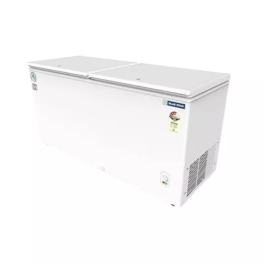 Blue Star 401 L Hard Top Deep Freezer Double Door Convertible Technology White Color with Heavy Duty Castors, CF3-400MPW