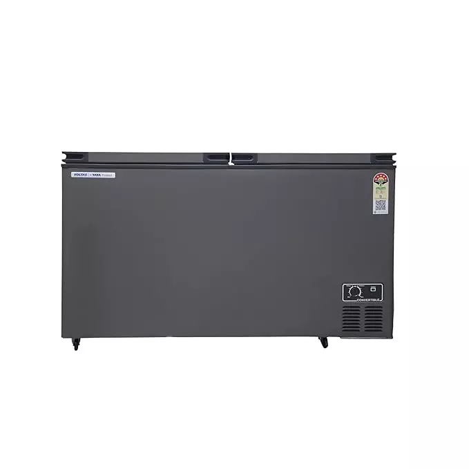 Voltas 449 L Hard Top Deep Freezer Convertible Double Door, Grey, CVF460DA5-W-PL