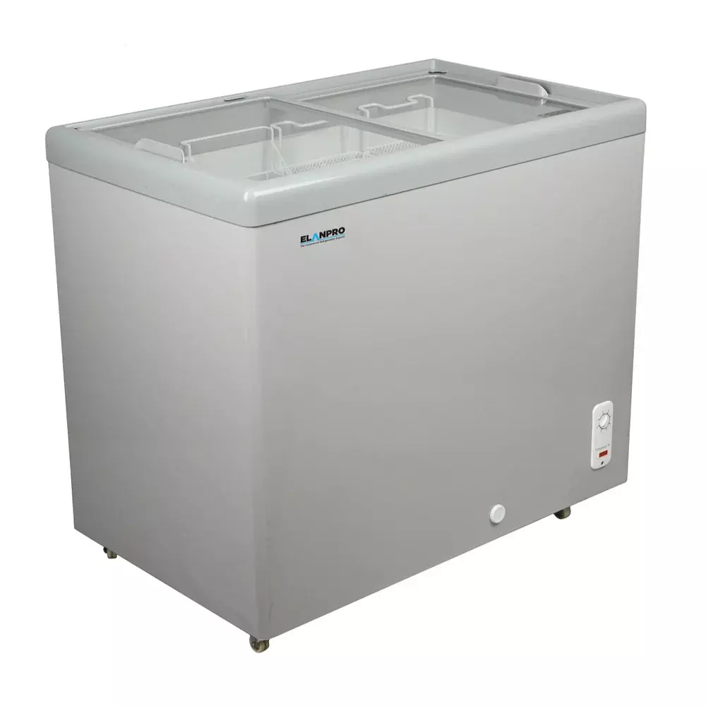 elanpro-chest-freezer-205-l-capacity-double-door-non-convertible-flat-glass-top-ekg-205a