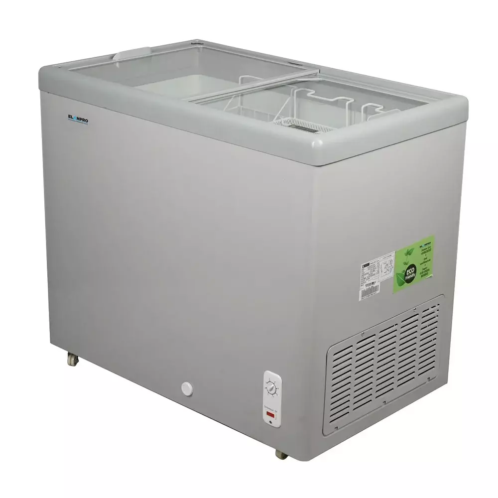 elanpro-chest-freezer-205-l-capacity-double-door-non-convertible-flat-glass-top-ekg-205a