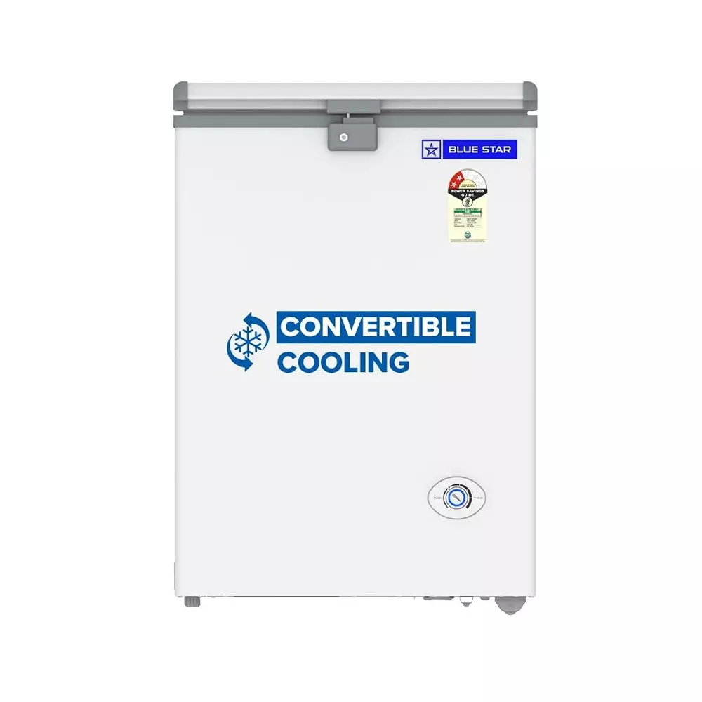 Blue Star Convertible Hard Top Deep Freezer Single Door White 108 L Capacity for Home, Hotel & Shops Use, HT2-N130