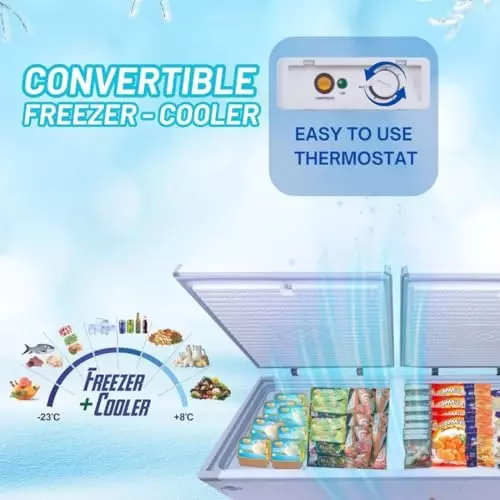 ROCKWELL 485 L Double Door Convertible Hard Top freezer, SFR550DDU
