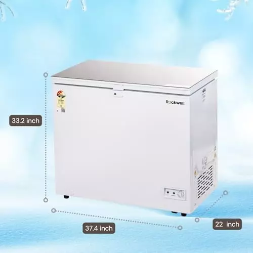Rockwell 180 L Single Door Convertible Deep Freezer White, SFR210GD
