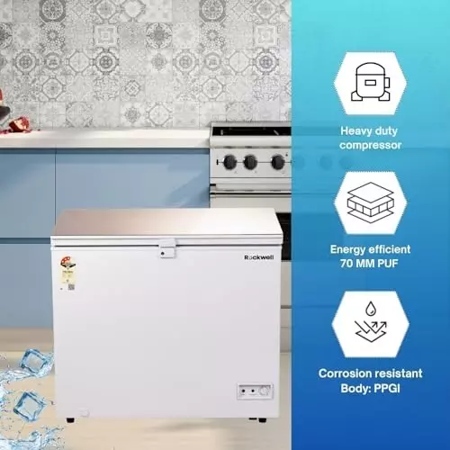 Rockwell 180 L Single Door Convertible Deep Freezer White, SFR210GD
