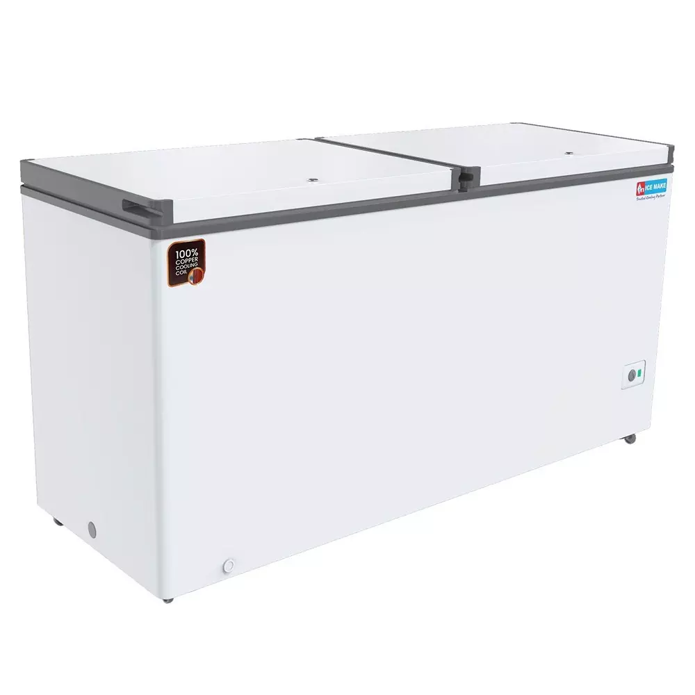 ICE MAKE Hard Top Deep Freezer 505 L Double Door Convertible, IHT550 DD