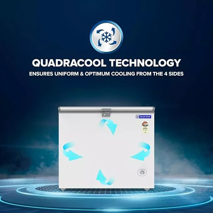 Blue Star 200 L Hard Top Deep Freezer Single Door Convertible Technology White Color, CHFSD200DHSW