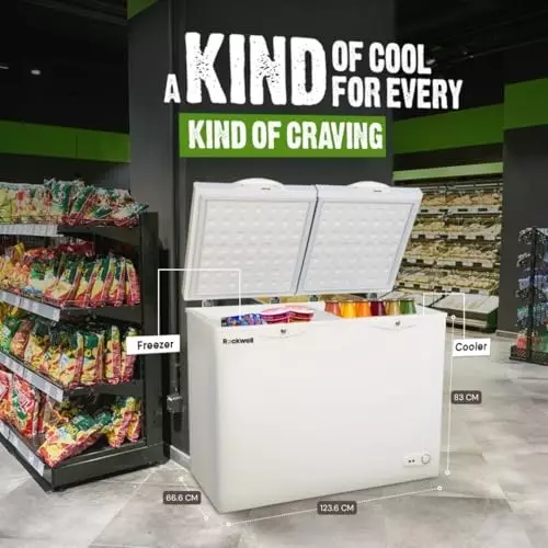 Rockwell 341 L Double Door  Combo Cooler Cum Freezer COMBI400A