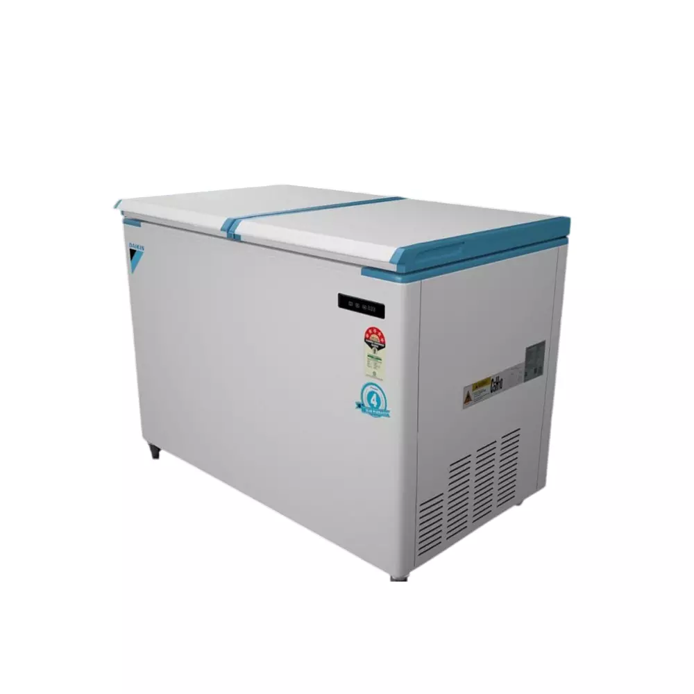 Daikin Hard Top Deep Freezer Double Door 1175x780x880 mm Digital Display 309 L Sorage Capacity 2 Basket for Kitchens & Restuarants, CRDF35DDBRV16