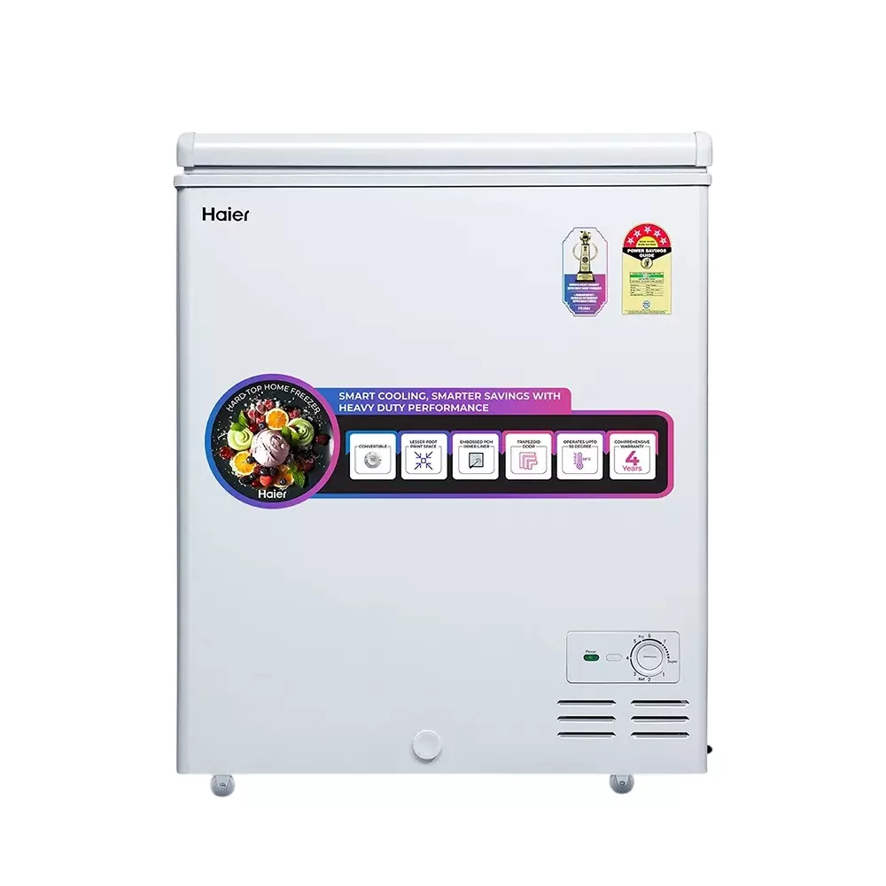 Haier Hard Top Chest Freezer/Cooler 145 L Capacity Single Door Convertible, HFC-145SM5