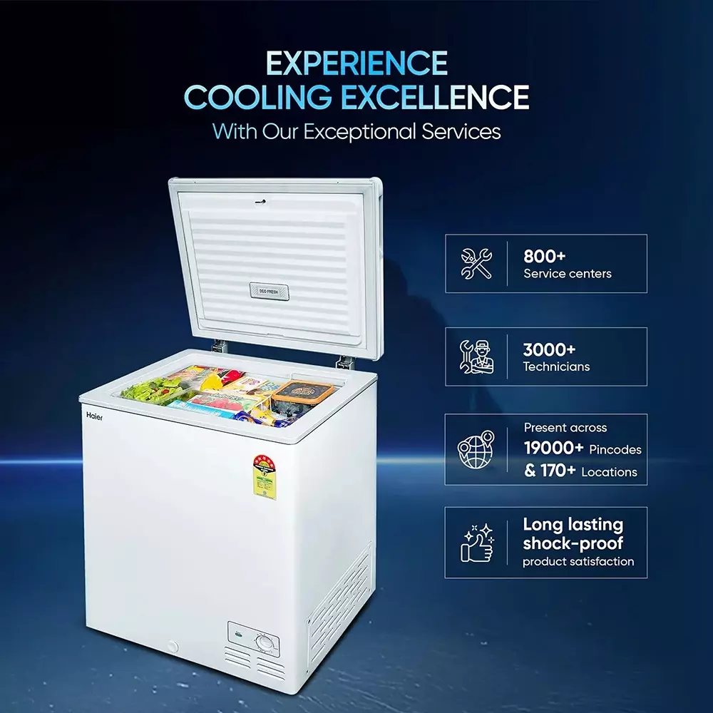 Haier Hard Top Chest Freezer/Cooler 145 L Capacity Single Door Convertible, HFC-145SM5