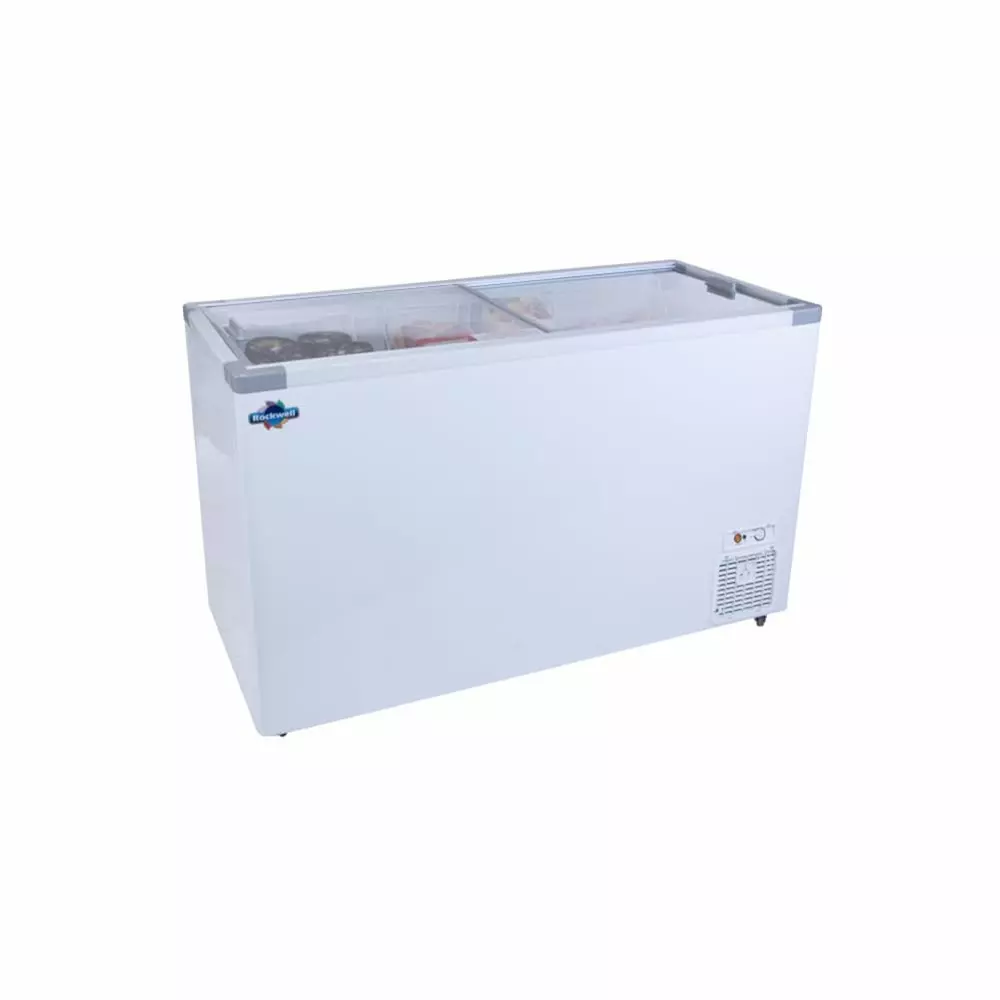 Rockwell 415 L Double Door Non Convertible Flat Glass Top Deep Freezer SFR450GT