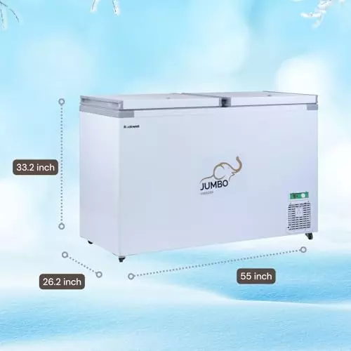 ROCKWELL 390 L Double Door Convertible Hard Top freezer, SFR450DDU