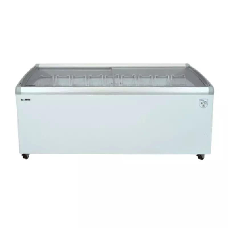 Elanpro Non-Convertible Curved Glass Top Freezer Capacity 574 L and Double Door, EKG 626DLG