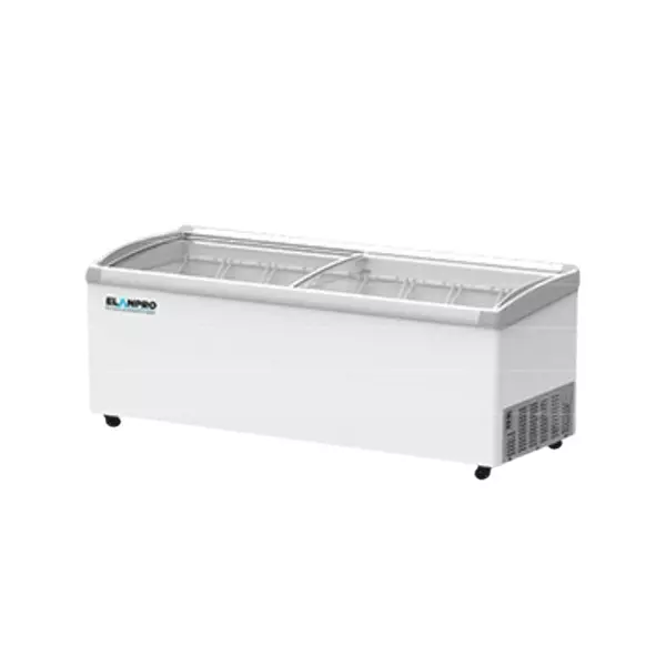 Elanpro Non-Convertible Curved Glass Top Freezer Capacity 574 L and Double Door, EKG 626DLG