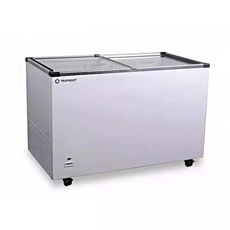 Trufrost Chest Freezer Double Door 350 L Capacity Glass Top, GT 350 Premia