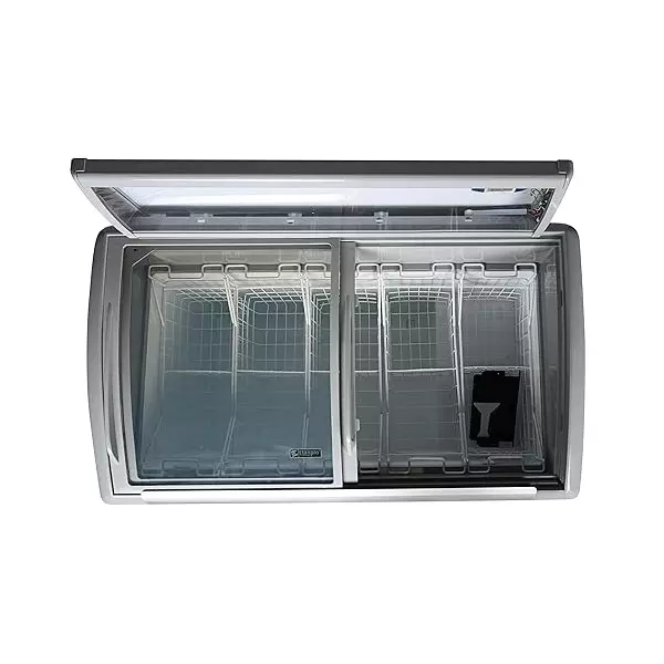 Elanpro Non-Convertible Curved Glass Top Freezer Capacity 333 L and Double Door, EKG 415DLG