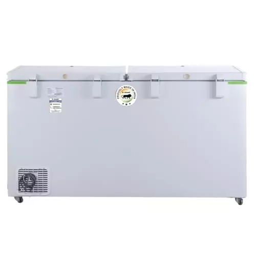 Rockwell 465 L Double Doors Convertible EUTECTIC Hard Top Deep Freezer White and Green, GFR550ET