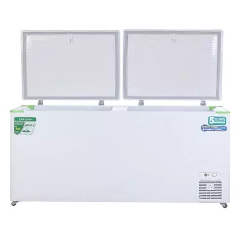 Rockwell 465 L Double Doors Convertible EUTECTIC Hard Top Deep Freezer White and Green, GFR550ET