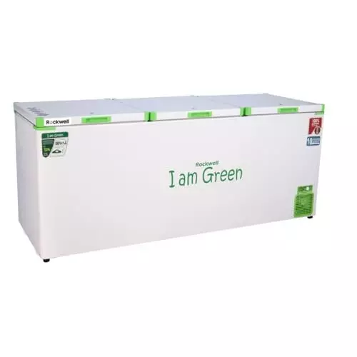 Rockwell 750 L Triple Door Convertible Green Deep Freezer White, GFR910UC