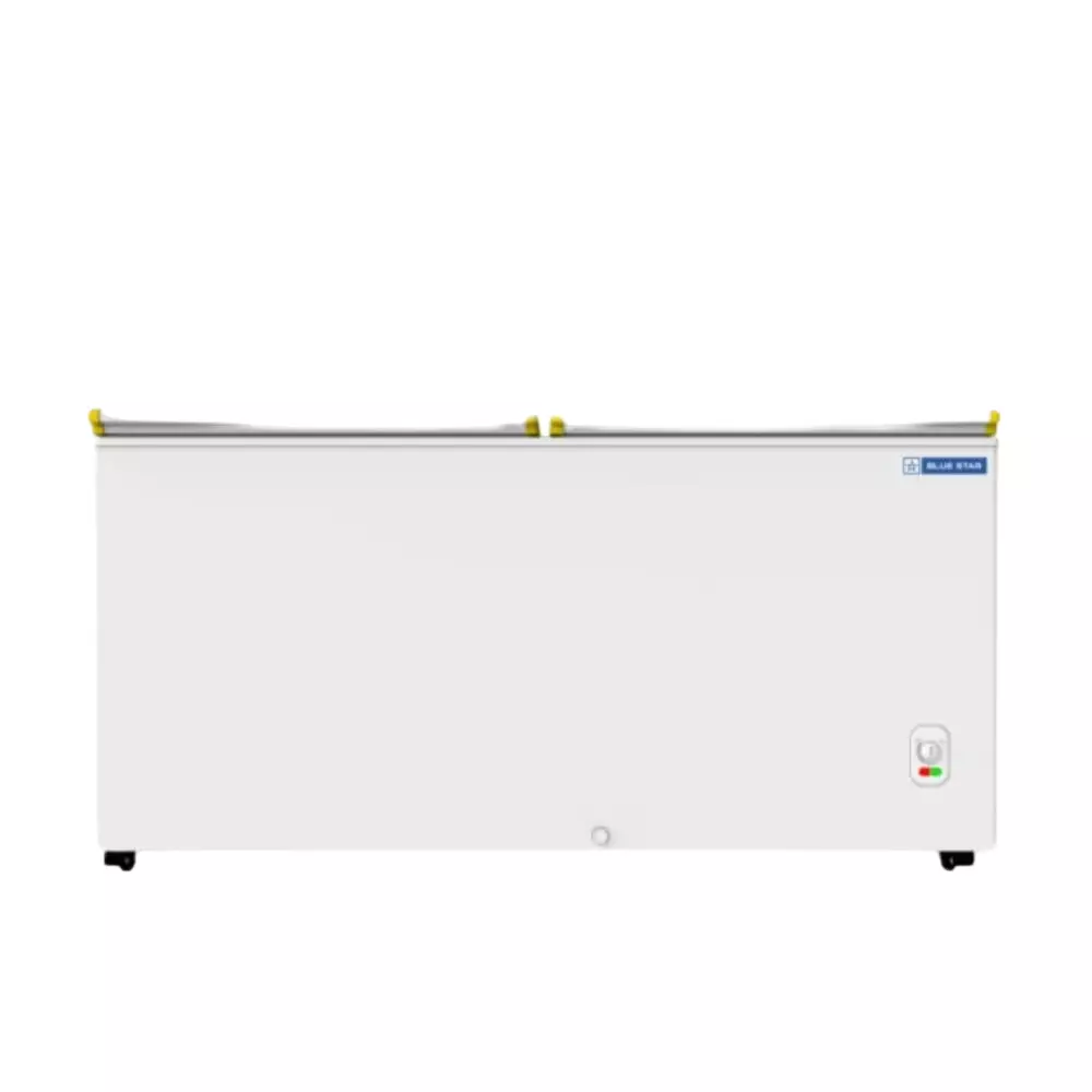 Blue Star 400 L Hard Top Deep Freezer Bottle Cooler Double Door Non Convertible Technology White Color, CHBK400MP