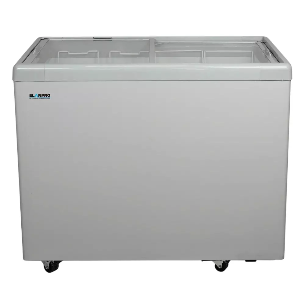 Elanpro Chest Freezer 305 L Capacity Double Door Non Convertible Flat Glass Top, EKG 305A