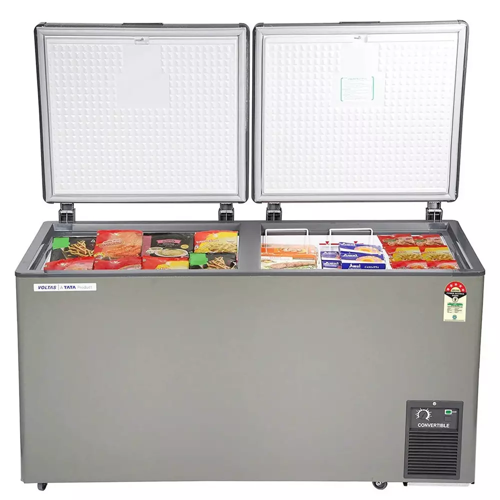 voltas-460-l-hard-top-deep-freezer-convertible-double-door-grey-cvf460