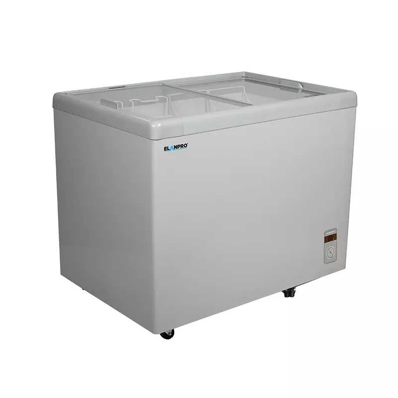 Elanpro 300 L Double Door Non Convertible Flat Glass Top Deep Freezer EKG 305A