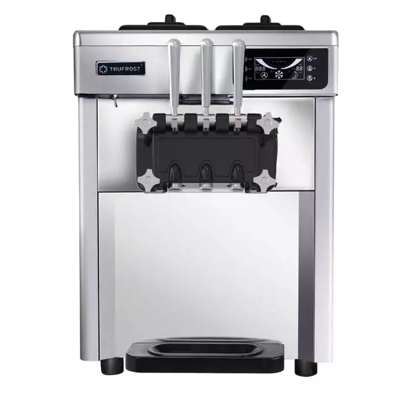 Trufrost Counter-Top Twin Twist Soft Ice Cream Machine 16 L/Hr Capacity 10 min First Dispensing Sliver, Tom & Jerry Plus