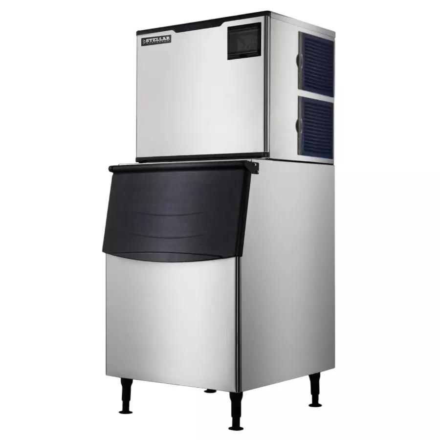 STELLAR GASTRONOM Ice Cube Machine 460 Kg Bin Capacity Dice Shape 940 Kg/18 Kg Digital Controller, IC-1000