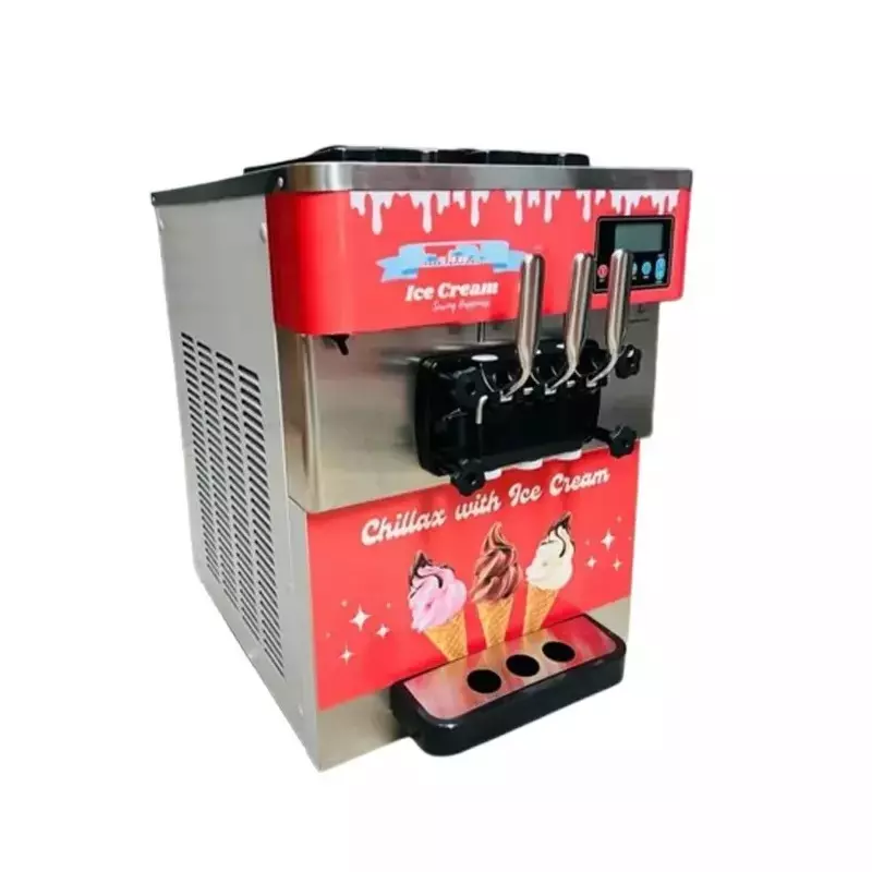 GENERIC Softy Ice Cream Machine Table Top 3 Nozzle Stainless Steel image 1