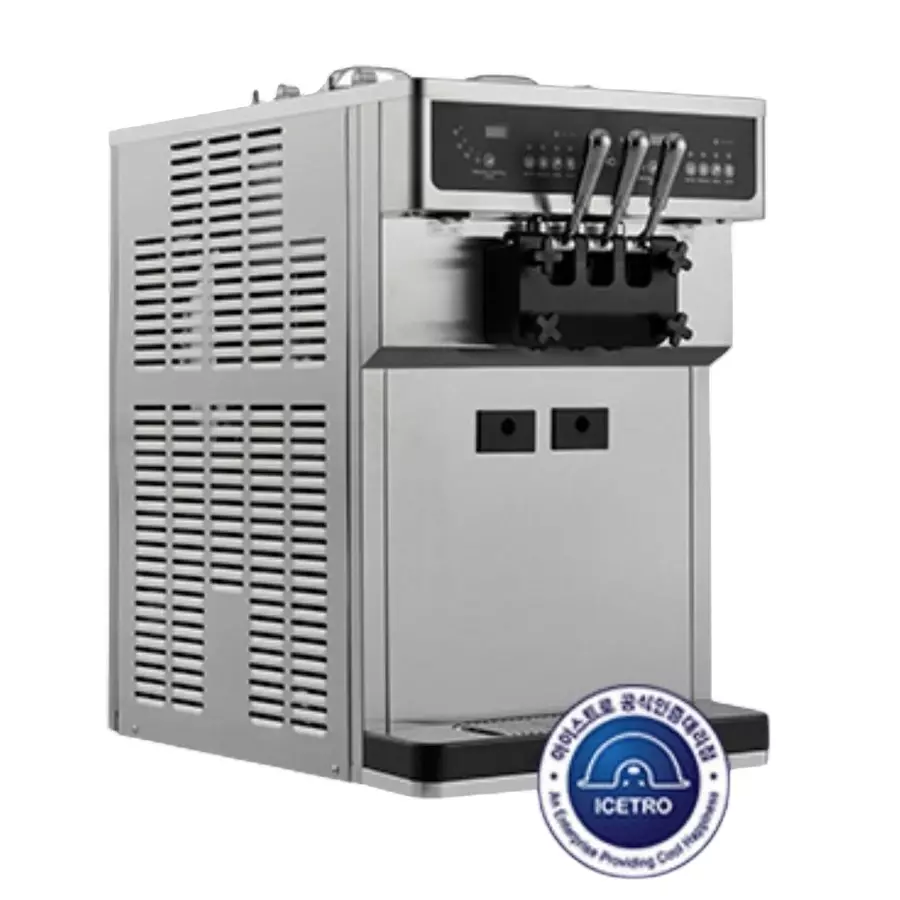 ICETRO Twin Flavour Soft Serve Freezer 5.5 L x 2 Hopper 2700 W / 3120 W Power 7–10 Cups / 3.5 oz Consecutive Dispensing, ISI-163TT