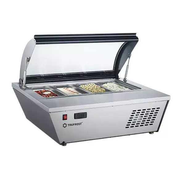 Trufrost Desktop Curved Glass Ice Cream Scooping Display 77 L Capacity R 290 Refrigerant, DTF-4 NEU