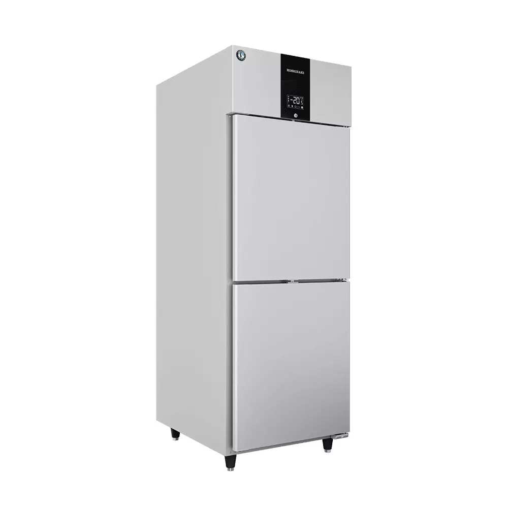 HOSHIZAKI SUS Premium Upright Chiller Stainless Steel 304 2 Half Door 4 Shelves 620 L Gross Volume, HRWP77LS3-GN