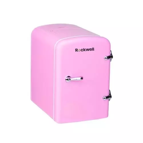 Rockwell 4 L Retro Portable Mini Fridge and Warmer 220 V Pink, RMF4P