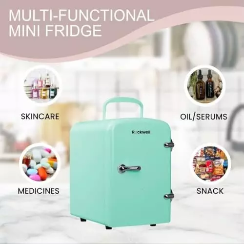 Rockwell 4 L Portable Mini Fridge and Warmer 220 V Green, RMF4G
