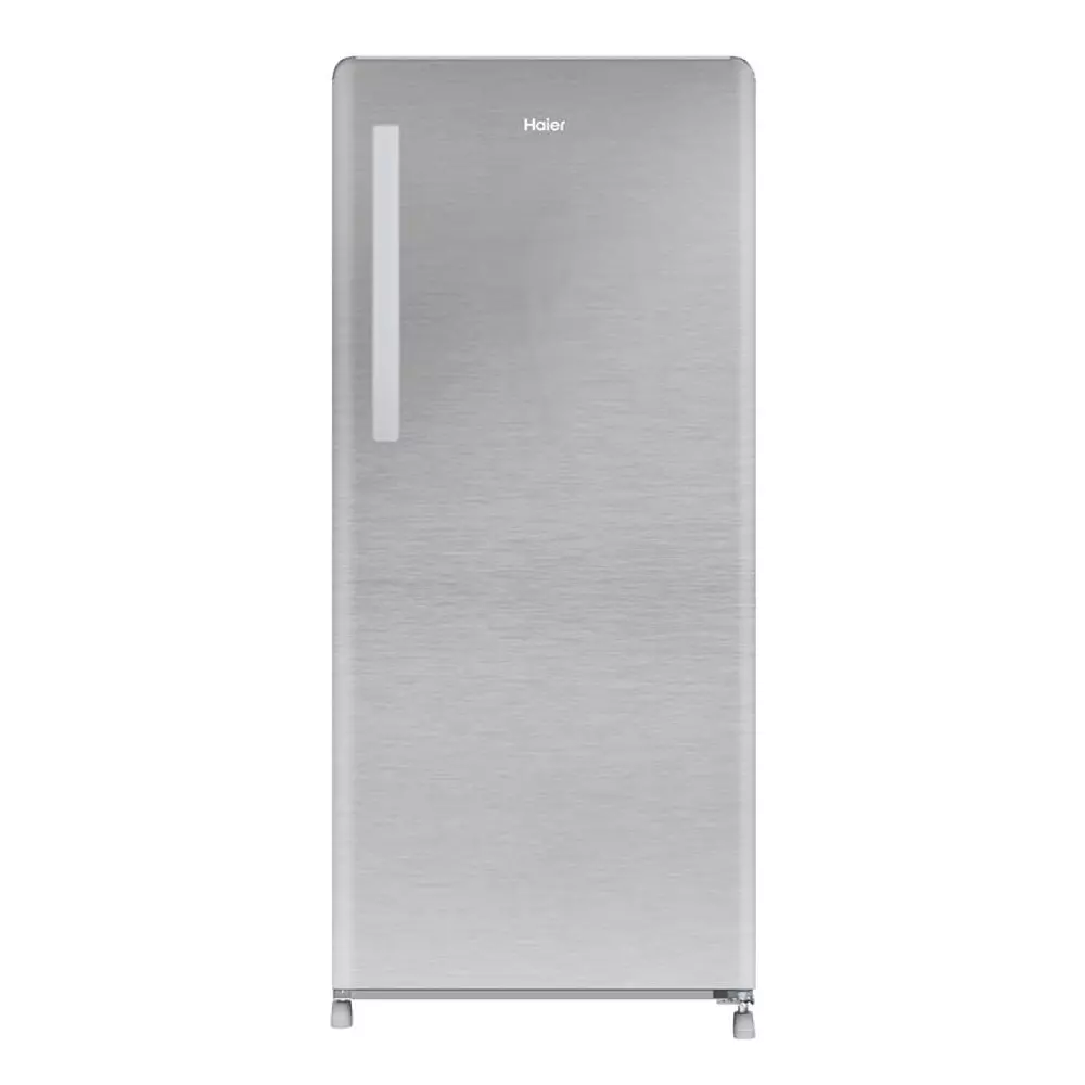 Haier 190 L Direct Cool Single Door Refrigerator 3 Star Brushline Silver, HRD-2113BBSA-N