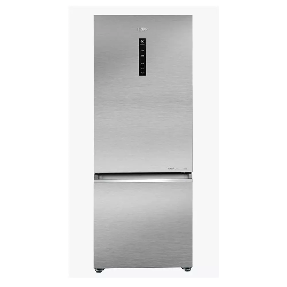 Haier 325 L Double Door Frost Free Bottom Mount Refrigerator 2 Star Nickel Steel, HRB-3752BNSA-P