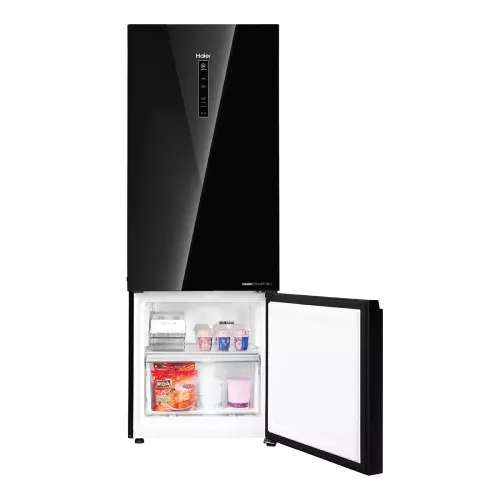 haier-325-l-double-door-frost-free-bottom-mount-refrigerator-2-star-black-glass-hrb-3752pkga-p