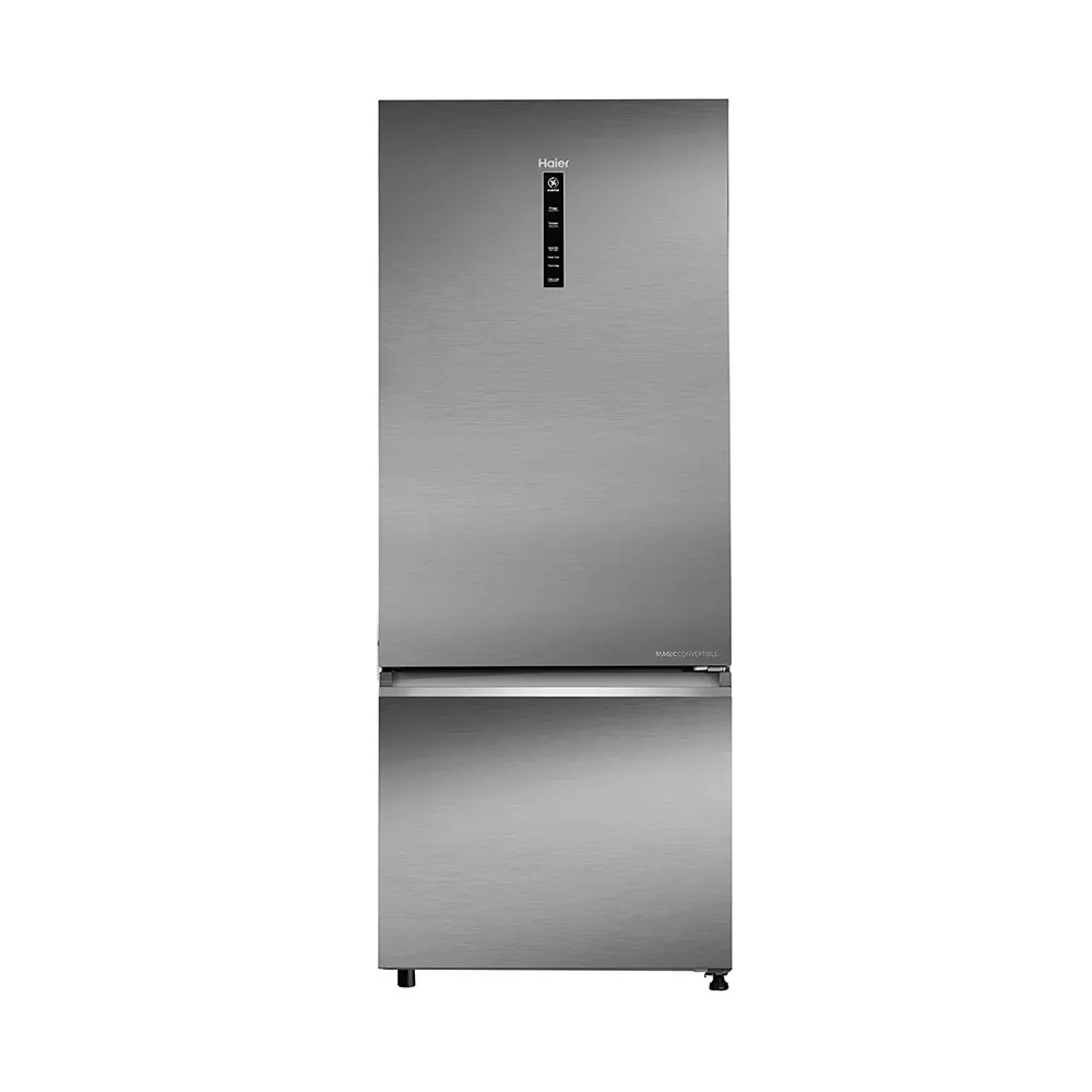 Haier 445 L Double Door Frost Free Bottom Mount Refrigerator 1 Star Inox Steel, HRB-4951BISA-P