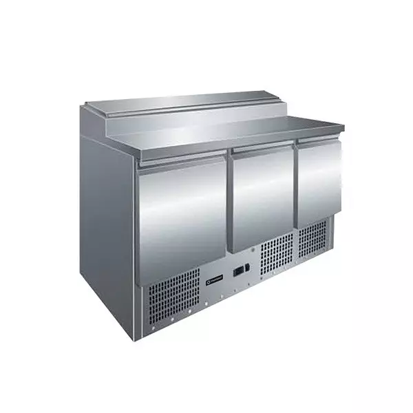 Trufrost Refrigerated Prep Counter Three Door 392 L R290 Refrigerant 1365x700x970 mm Grey, PS 300 Premia